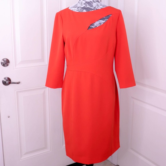 Anne Klein Dresses & Skirts - Ann Klein Crepe Cutout Sheath Dress size 8